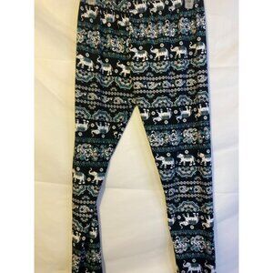 Elephant Print Boho Hippie Street Indie Leggings Women’s Large 11/13 Black Pants